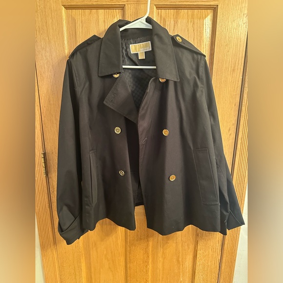 Michael Kors Black Double-Breasted Jacket with Gold Buttons NWOT - Picture 2 of 4